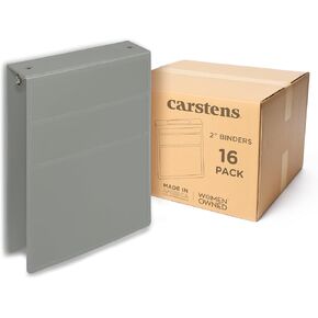 Carstens 2-Inch Heavy Duty 3-Ring Binder - Top Opening, Forest Green, Durable Plastic, Precision No-Gap Rings, Waterproof Cover, No Pockets, Holds 300 Letter Sheets, BPA-Free, Made in USA (5870-3R)