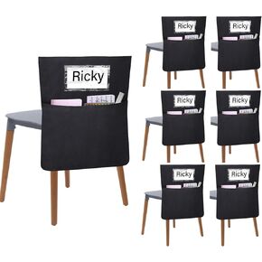 Chair Pockets for Classroom 12 Pack 16.8 x 19 inches Chairback Buddy Pocket Chart Seat Back Organizer Student Storage with Lable Slot for Classroom Kindergarten School Home (24)