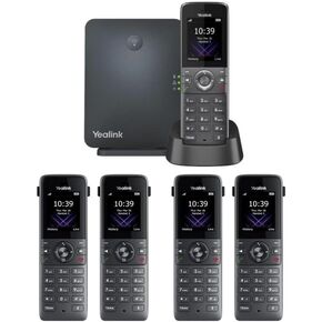 Yealink IP Phone W73P Bundle of W70B Base and W73H handset + 4-Unit W73H Handset