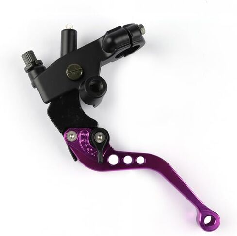 Universal Motorcycle 7/8" 22mm Brake Master Cylinder Reservoir Handlebar Clutch Lever CNC Left & Right Set Compatible with Honda Kawasaki Suzuki Yamaha Purple in Saudi Arabia