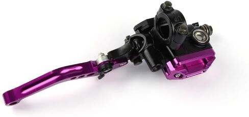Universal Motorcycle 7/8" 22mm Brake Master Cylinder Reservoir Handlebar Clutch Lever CNC Left & Right Set Compatible with Honda Kawasaki Suzuki Yamaha Purple in Saudi Arabia