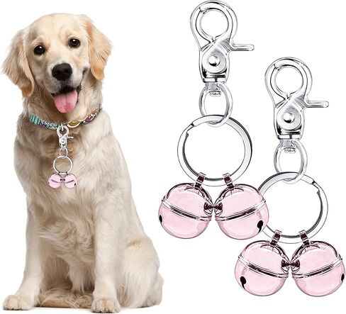 Cat & Dog Collar Bell, Pack of 2, Extra Loud Dog Bell for Pet Tracking & Saving Wildlife, Birds, Durable Iron Split Ring & Lobster Bell Clip in Saudi Arabia