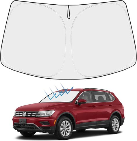 واقي من الشمس للزجاج الأمامي من Proadsy قابل للطي مناسب حسب الطلب 2023 2022 2021 2020 2019 Hyundai Santa Fe، SE، SEL، SEL Plus، Limited، الملحقات النهائية 2024 ترقية in Kuwait