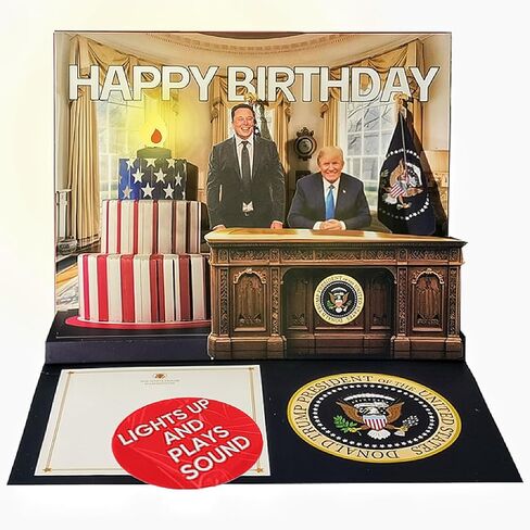Funny Pop Up Birthday Card for Men - Funny Printed Greeting Card Funny Dad Card in Trump's Real Voice Gift for Birthday (Graduation card) in Saudi Arabia