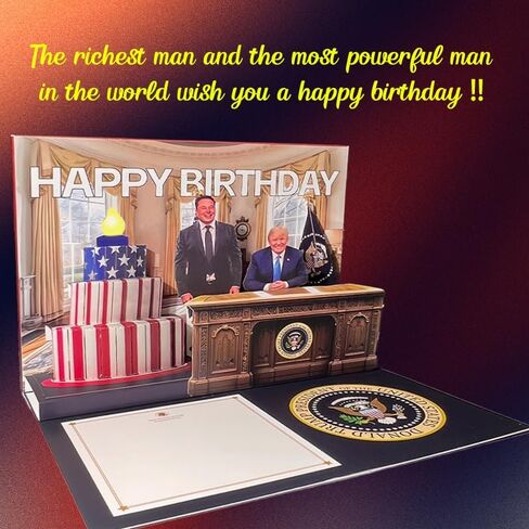 Funny Pop Up Birthday Card for Men - Funny Printed Greeting Card Funny Dad Card in Trump's Real Voice Gift for Birthday (Graduation card) in Saudi Arabia