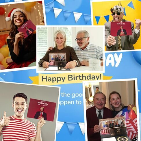 Funny Pop Up Birthday Card for Men - Funny Printed Greeting Card Funny Dad Card in Trump's Real Voice Gift for Birthday (Graduation card) in Saudi Arabia