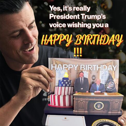 Funny Pop Up Birthday Card for Men - Funny Printed Greeting Card Funny Dad Card in Trump's Real Voice Gift for Birthday (Graduation card) in Saudi Arabia