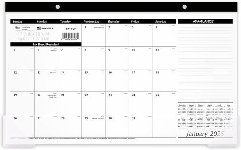 AT-A-GLANCE 2026 التقويم المكتبي ، شهريًا ، لوحة مكتب ، 17-3/4 "× 11" ، مضغوط (SK140026) in Saudi Arabia