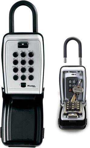 Master Lock Push-Button Key Safe Safe Wall ، متوسطة 79 × 117 × 52 مم ، في الهواء الطلق ، مجموعة التثبيت ، لمركبات الصناعات المنزلية للمكاتب المنزلية in Kuwait