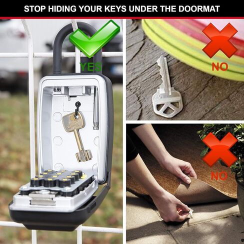 Master Lock Push-Button Key Safe Safe Wall ، متوسطة 79 × 117 × 52 مم ، في الهواء الطلق ، مجموعة التثبيت ، لمركبات الصناعات المنزلية للمكاتب المنزلية in Kuwait