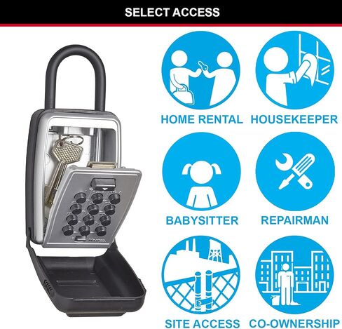Master Lock Push-Button Key Safe Safe Wall ، متوسطة 79 × 117 × 52 مم ، في الهواء الطلق ، مجموعة التثبيت ، لمركبات الصناعات المنزلية للمكاتب المنزلية in Kuwait