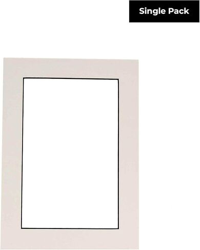 9x14 Mat Bevel Cut for 7x11 Photos - Acid Free White with Black Core Precut Matboard - For Pictures, Photos, Framing - 4-ply Thickness in Saudi Arabia