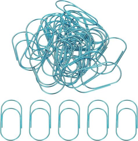 PATIKIL 2x1 Inch Large Paper Clip, 20 Pcs Metal Paper Clip Wide Rust-Proof Strong Durable Bulk for Office Supplies Document Organization Binder Bookmarks Planner, Blue in Saudi Arabia