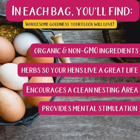 Non-GMO Backyard Chicken Nesting Herbs (10 oz) - Naturally Keep A Clean Coop Your Hens Will Love in Kuwait