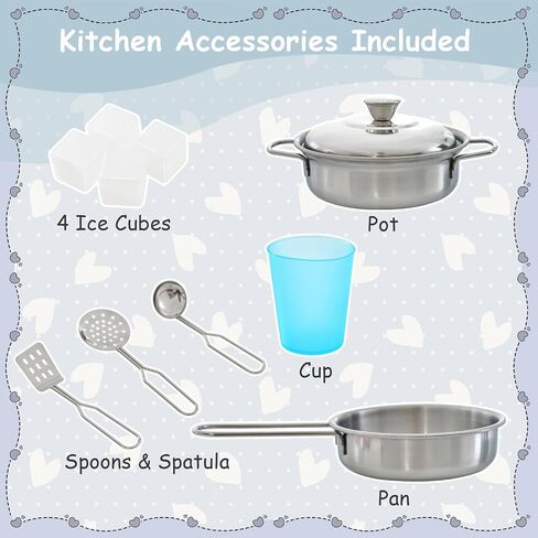 HONEY JOY Pink Kids Kitchen Playset, Wooden Little Chef Pretend Toy Kitchen Set w/Chalkboard, Telephone, Utensils, Oven, Microwave, Sink, Play Kitchen for Toddlers, Gift for Boys Girls, Pink in Saudi Arabia
