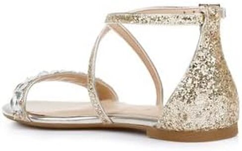 Jewel Badgley Mischka Osome Glitter Flat Sandals in Saudi Arabia