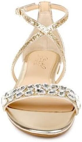 Jewel Badgley Mischka Osome Glitter Flat Sandals in Saudi Arabia