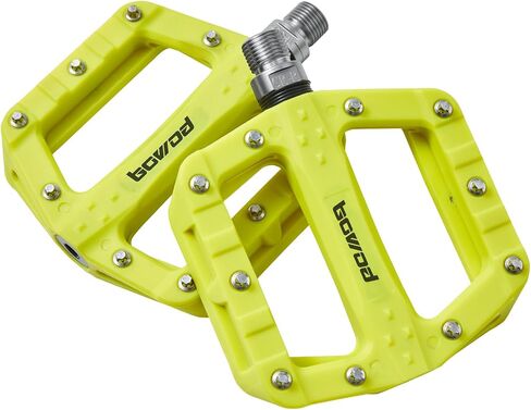 BOWOD Bike Pedals, Clipless MTB Pedals Flat, Light Weight Nylon Composite Pedals with 20 Pins per Pedal, Non-Slip Road Bike Pedals Mountain Bike Adult Bicycle Pedals for City Cyclocross Bikes 9/16" in Kuwait
