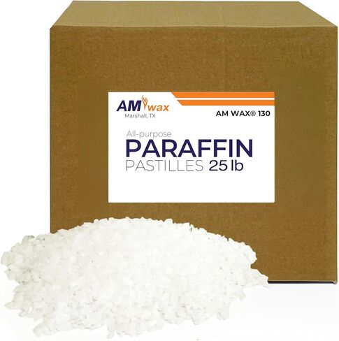 AM Wax 25 lb Fully Refined Paraffin Wax Pastilles, Paraffin Wax Candle Making Kit, Paraffin Wax Beads, Making, Canning, Waterproofing, Metal Preservation, and a Variety of Other Applications in Kuwait