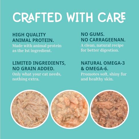 LOVE, NALA - Single Protein Flaked Wet Cat Food Variety Pack - Chicken, Tuna & White Fish - Natural, Hydration Broth, Grain-Free, Human-Grade Protein, Non-GMO, No Gums, No Carrageenan-2.8 oz,12 Cans in Kuwait
