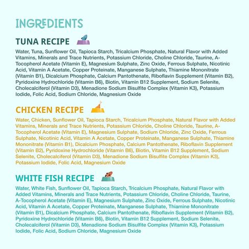 LOVE, NALA - Single Protein Flaked Wet Cat Food Variety Pack - Chicken, Tuna & White Fish - Natural, Hydration Broth, Grain-Free, Human-Grade Protein, Non-GMO, No Gums, No Carrageenan-2.8 oz,12 Cans in Kuwait