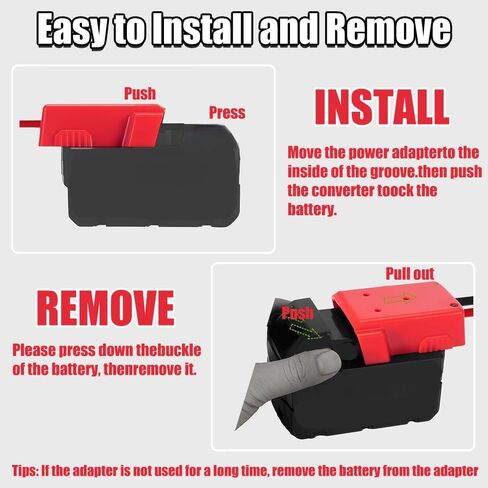 Battery Adapter 18V for Power Wheels Adapter Compatible with Milwaukee Battery with Wire Harness Connector Compatible with Peg-Perego Children Ride-on Car, 12AWG Wire with 40A Fuse in Kuwait