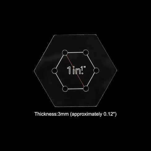 قالب خياطة اللحف Harfington Hexagon ، قالب أكريليك 6 بوصة للخياطة مع هامش التماس محجوز ، قوالب واضحة لحرف الخياطة DIY للخياطة DIY in Saudi Arabia