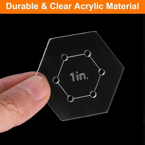 قالب خياطة اللحف Harfington Hexagon ، قالب أكريليك 6 بوصة للخياطة مع هامش التماس محجوز ، قوالب واضحة لحرف الخياطة DIY للخياطة DIY in Saudi Arabia