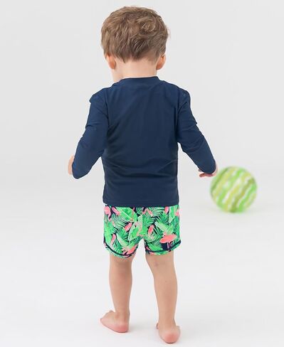 RUGGEDBUTTS® Boys Banana Yellow Long Sleeve Rash Guard - 8 in Saudi Arabia