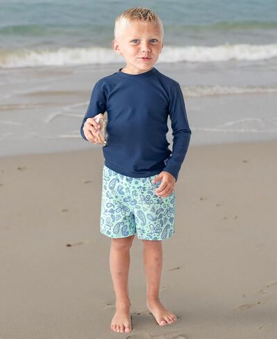 RUGGEDBUTTS® Boys Banana Yellow Long Sleeve Rash Guard - 8 in Saudi Arabia