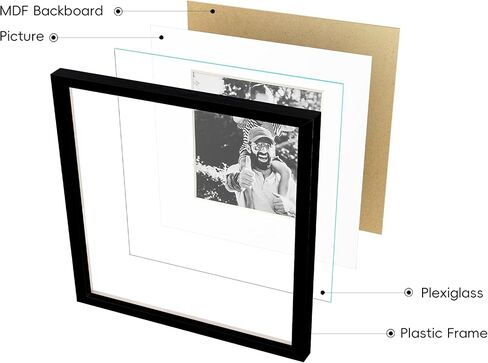 مجموعة إطارات جدارية كبيرة من ArtbyHannah مكونة من 10 قطع باللونين الأبيض والأسود، مع إطارات خشبية ومطبوعات صور عائلية مجمعة لتعليق 14 صورة وتزيين غرفة المعيشة، متعددة الأحجام in Kuwait