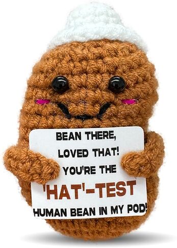 Mini Cute Beer Mug Doll Emotional Support Gift for Women,Positive Handmade Crochet Beer Mug Doll Inspirational Gift for Family and Friends,Cute Desktop Decor in Kuwait