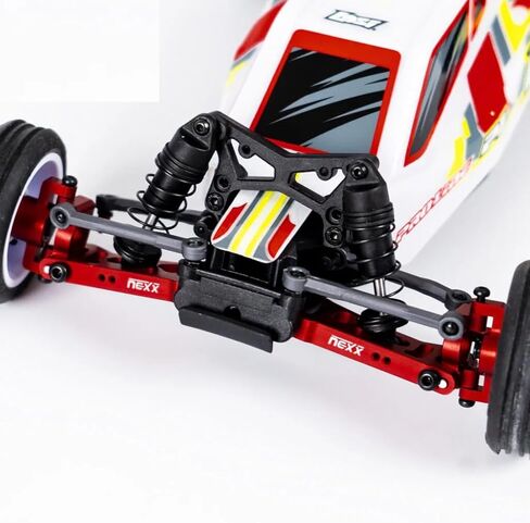 Nexx Racing Aluminum Caster Blocks - Remote Control Car, RC Car Upgrade Parts for Losi RC Car Micro-B 2WD Brushed Mini RC Buggy 1/24 Scale (RED | NX-462-R) in Saudi Arabia