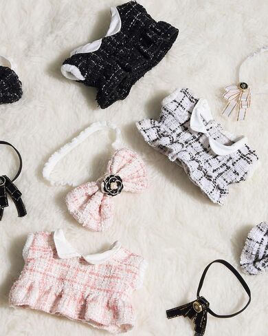 ملابس ملابس أنيقة للدمى مجموعة من ملابس الدمى التي تبلغ مساحتها 17 سم مع إكسسوارات فاتحة رومبير زرقاء + بنية (بدون دمية) in Kuwait