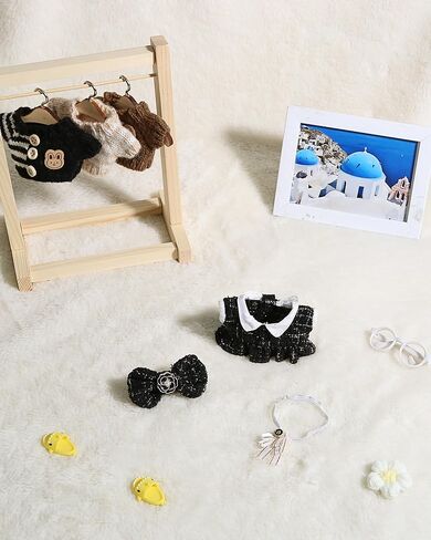 ملابس ملابس أنيقة للدمى مجموعة من ملابس الدمى التي تبلغ مساحتها 17 سم مع إكسسوارات فاتحة رومبير زرقاء + بنية (بدون دمية) in Kuwait