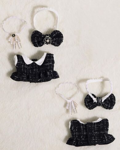 ملابس ملابس أنيقة للدمى مجموعة من ملابس الدمى التي تبلغ مساحتها 17 سم مع إكسسوارات فاتحة رومبير زرقاء + بنية (بدون دمية) in Kuwait