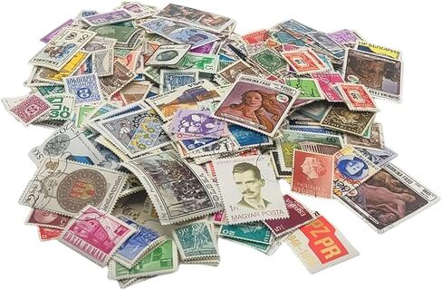 Impacto Coleccionables - 1000 World Stamps Collection مع ألبوم مضمن (5.5 × 7 × 0.4 بوصة) | تعزيز مجموعتك الفيلاتلية مع طوابع بريدية أصيلة في ألبوم مضغوط وأنيق in Kuwait