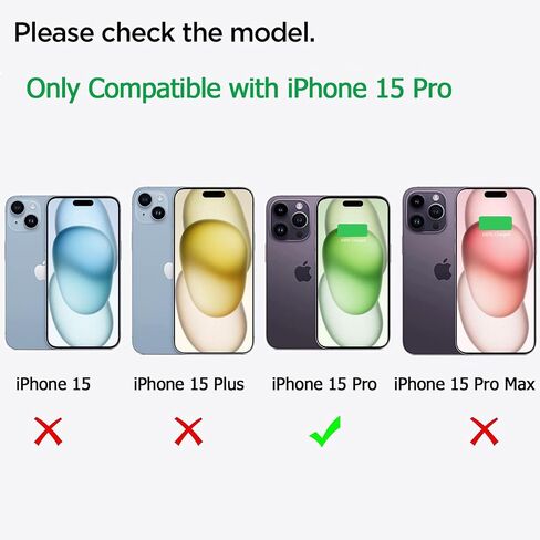 Battery Case for iPhone 15 Pro Max, Upgraded 12000mAh Battery Pack Rechargeable Charger Case with Wireless Charging Compatible for iPhone 15 Pro Max (6.7 inch) External Battery Charging Case (Black) in Saudi Arabia