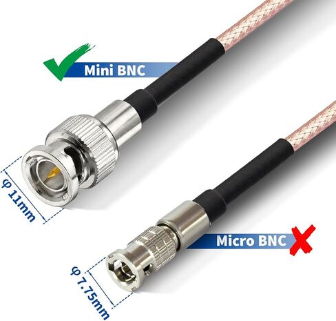 Bingfu Mini BNC ذكر إلى BNC أنثى فيديو SDI كابل 75 أوم 12 بوصة ل HD 3G SDI مسجل شاشة كاميرا محول جهاز توجيه الصوت in Kuwait