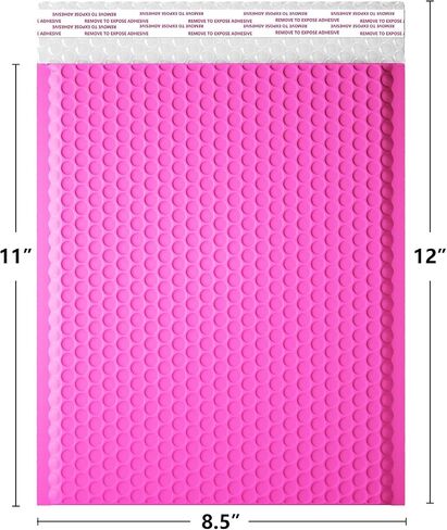 8.5 x 12 Inch Bubble Mailers 40 Pack, Waterproof Self Seal Adhesive Shipping Bags, Cushioning Padded Envelopes for Shipping, Mailing - Hot Pink in Saudi Arabia