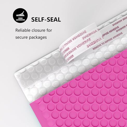 8.5 x 12 Inch Bubble Mailers 40 Pack, Waterproof Self Seal Adhesive Shipping Bags, Cushioning Padded Envelopes for Shipping, Mailing - Hot Pink in Saudi Arabia