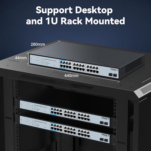 6 Port 2.5G Easy Web Managed Switch, 4 x 2.5G Base-T Ports, 2 x 10G SFP+, Static Aggregation,QoS/VLAN/IGMP, 2.5Gb Network Homelab Switch in Kuwait