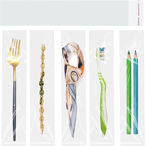 Self Sealing Cellophane Bags - 2x10 Inches 100 Pcs Clear Individual Pretzel Rod Bags for Packaging ICY Candy Treat Popsicle Cookies and Favors in Kuwait