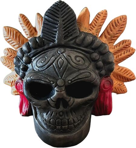 صفارة الموت Mordial Aztec بصوت عالٍ - جمجمة حرب صراخ المايا الأصلية (أسود) in Saudi Arabia