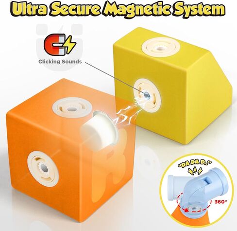 Joyfresh Big Magnetic Building Blocks for Toddlers, Large Foam Block 100pcs for Kids 2 3 4 5 6 Years Old, Magnet EVA Blocks Toy for Boys Girls in Kuwait