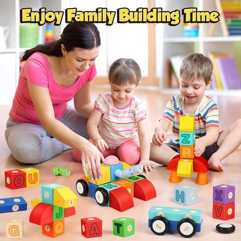Joyfresh Big Magnetic Building Blocks for Toddlers, Large Foam Block 100pcs for Kids 2 3 4 5 6 Years Old, Magnet EVA Blocks Toy for Boys Girls in Kuwait