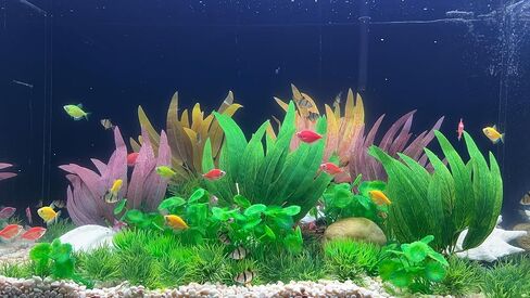 BEGONDIS 2Pcs Artificial Aquatic Plants Set - Lifelike Silk Fabric Leaves for Aquarium Decoration, Easy to Maintain, Vibrant Underwater Garden (Green) in Kuwait