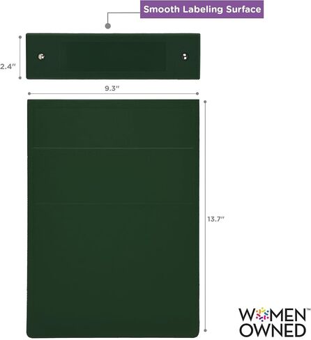 Carstens 2-Inch Heavy Duty 3-Ring Binder - Top Opening, Forest Green, Durable Plastic, Precision No-Gap Rings, Waterproof Cover, No Pockets, Holds 300 Letter Sheets, BPA-Free, Made in USA (5870-3R) in Kuwait