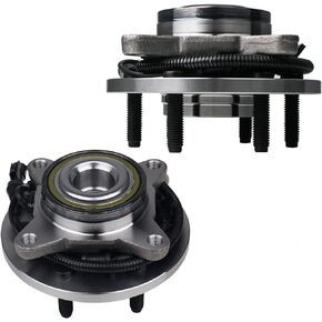 Autoround 515117 Pair RWD Front Wheel Hub and Bearing Assembly Replacement for 2009-2010 Ford F-150 6 Lug w/ABS