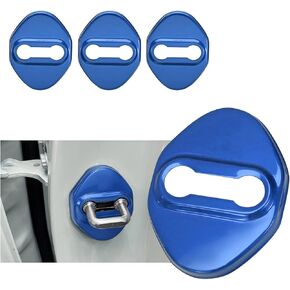Stainless Steel Car Door Lock Latches Cover, Metal Car Door Striker Lock Latches Protector Cover Dress Up Accessories for 2006-2021 Honda Civic (4 PCS #Red)